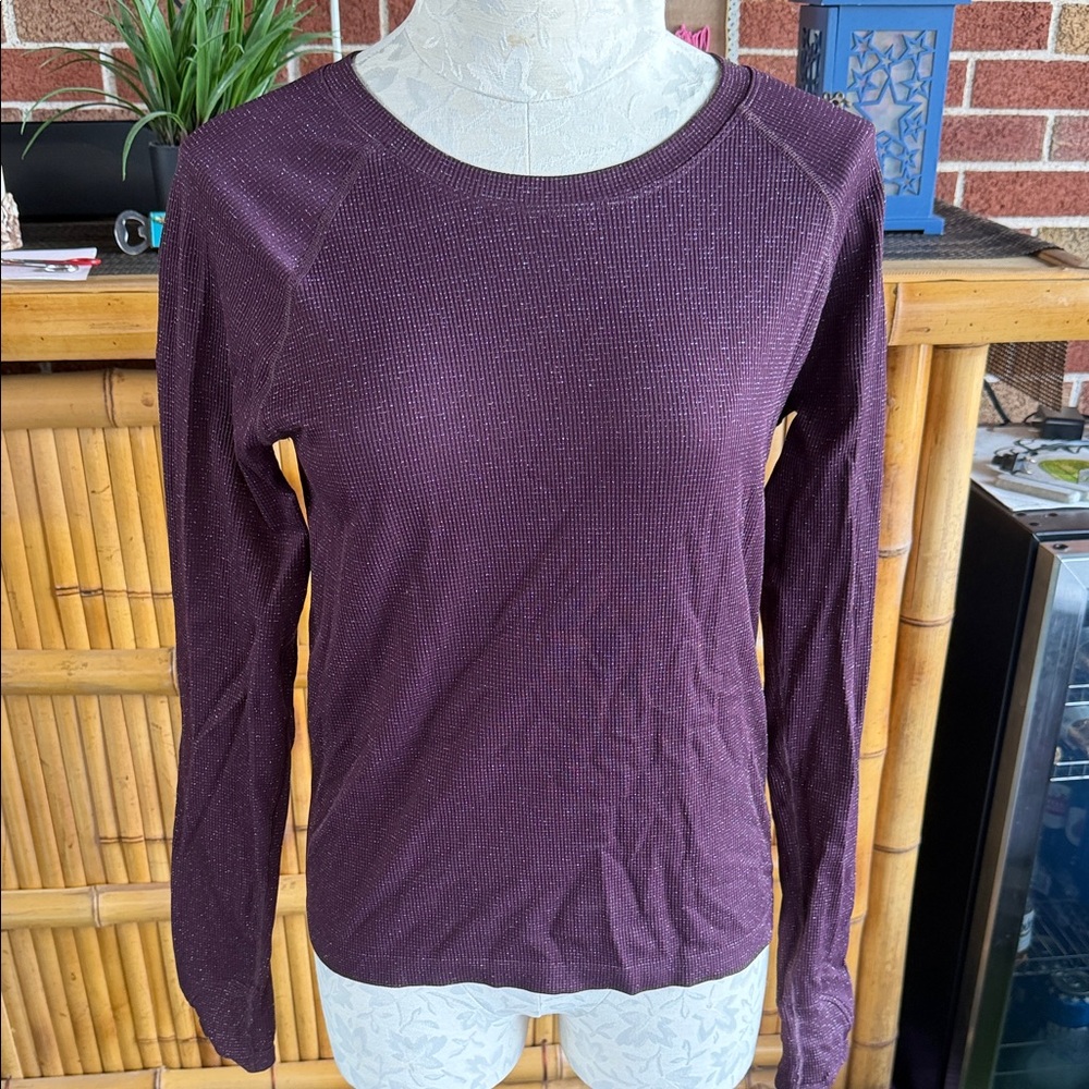 Athleta Women’s Long Sleeve Crewneck Top in Plum